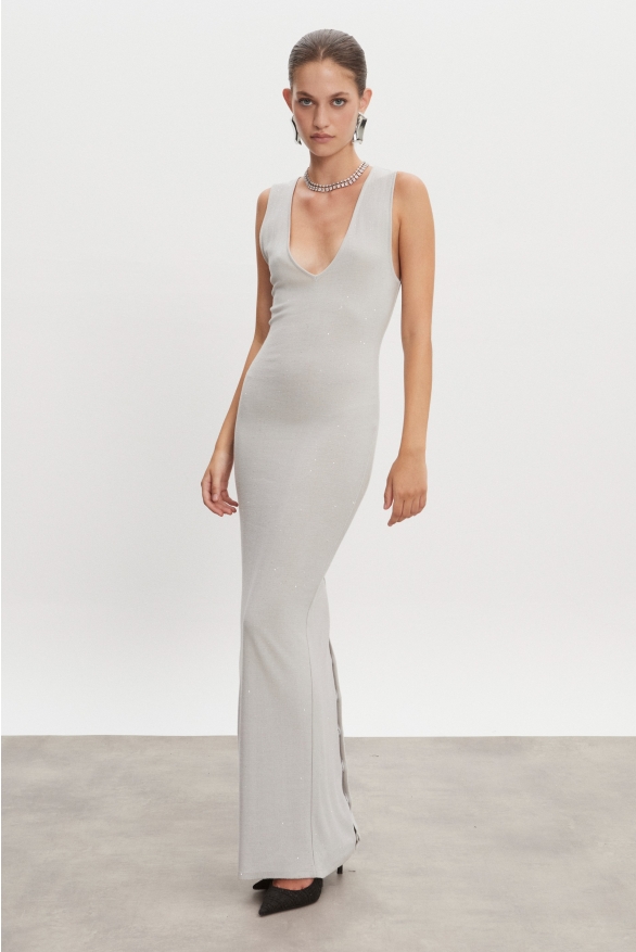 Product Image: MAGNETIC KNITTED MAXI DRESS GREY