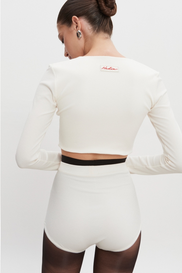 Product Image: BITE CROP TOP OFF WHITE