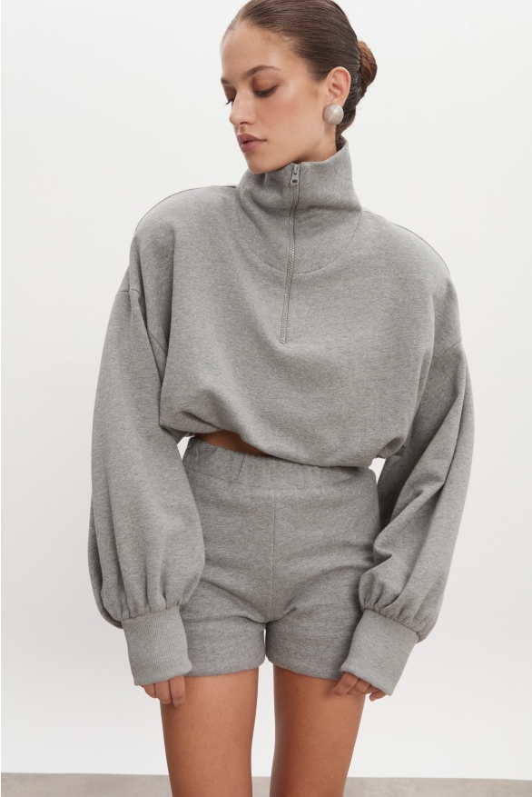Product Image: ZEN BLOUSE GREY MELANGE