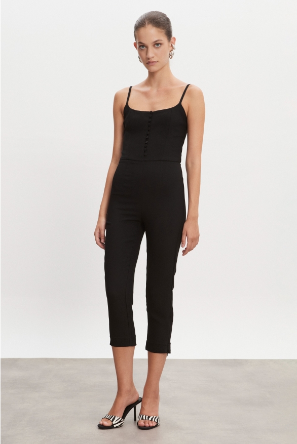 Product Image: CALIFORNIA CAPRI JUMPSUIT BLACK