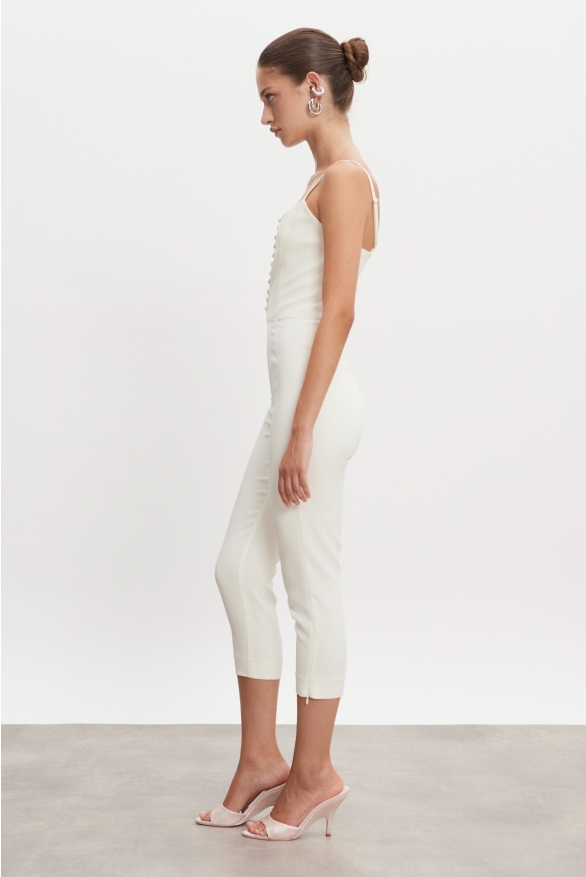 Product Image: CALIFORNIA CAPRI JUMPSUIT OFF WHITE