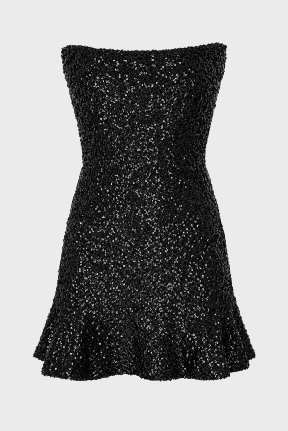 Product Image: ARROW STRAPLESS MINI DRESS BLACK