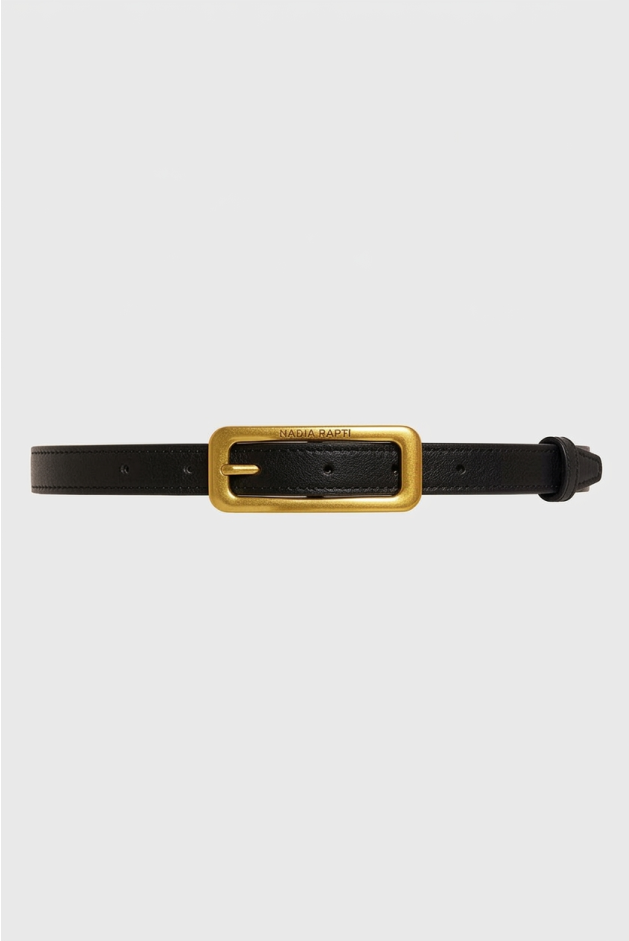 Product Image: SLIM LEATHER BELT BLACK