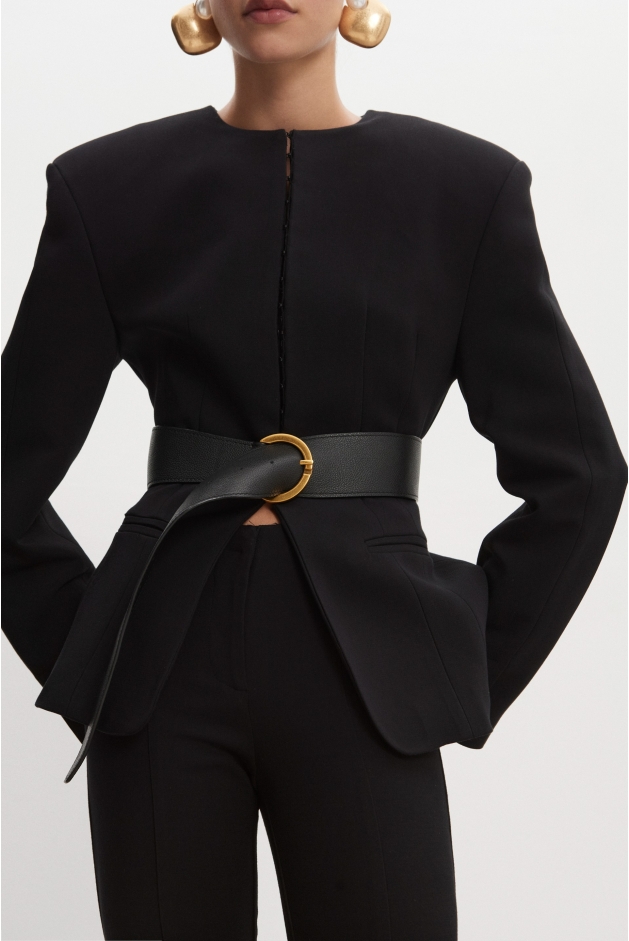 Product Image: ZOE LEATHER BELT BLACK