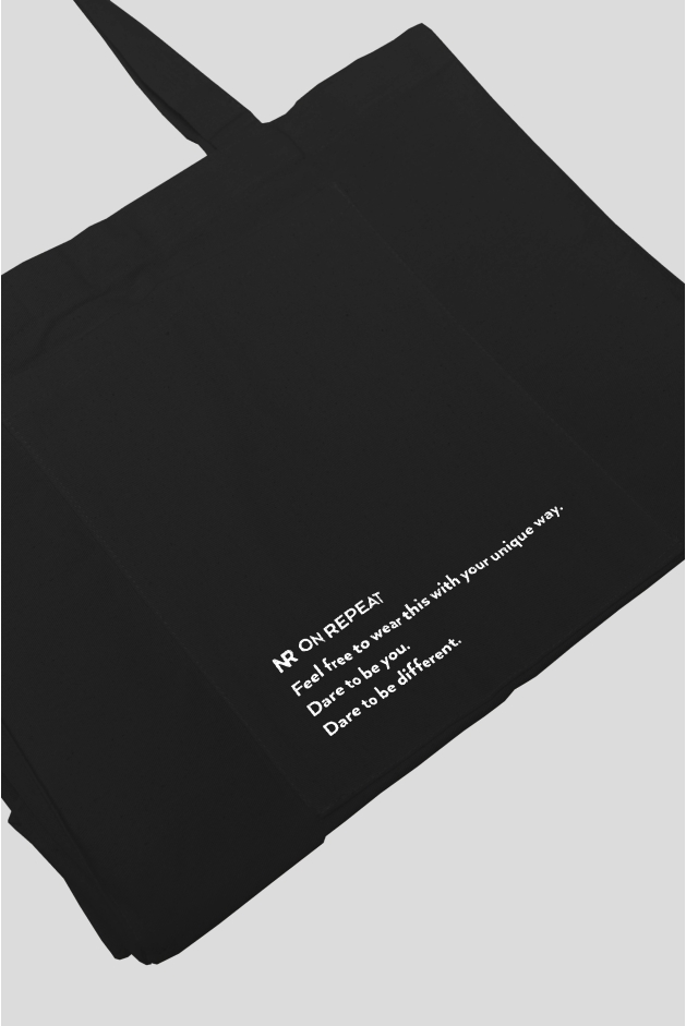 Product Image: NR ON REPEAT TOTE BAG |BLACK EDITION