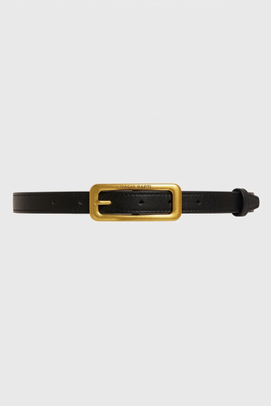 Product Image: SLIM LEATHER BELT BLACK