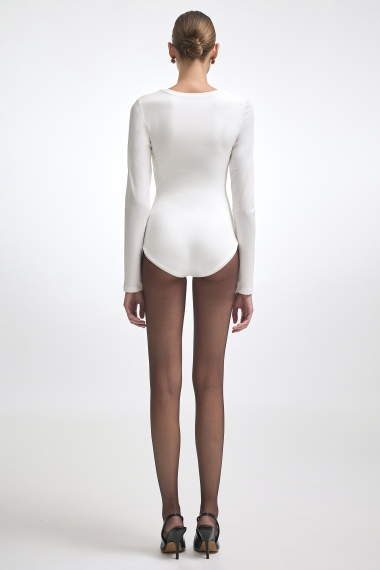 Product Image: CLAUDIA LONG SLEEVE BODYSUIT OFF WHITE