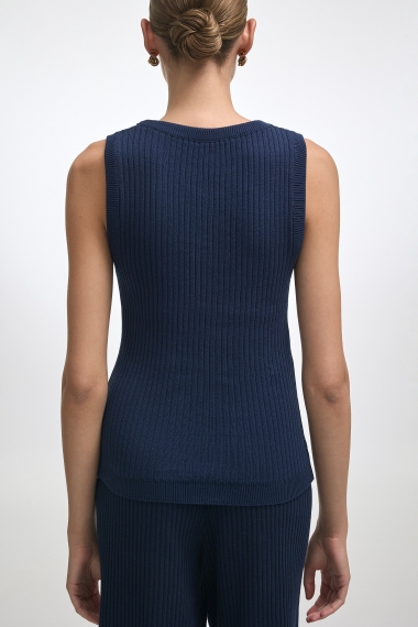 Product Image: ROXANNE KNIT TOP BLUE