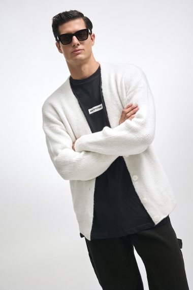 Product Image: DONNA KNITTED CARDIGAN WHITE