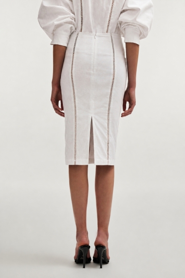 Product Image: DAMA MIDI SKIRT WHITE