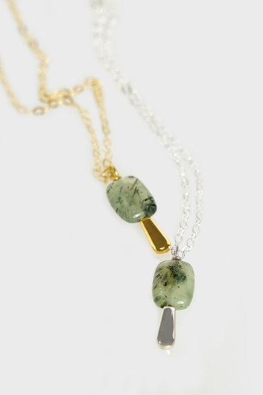 Product Image: PISTACHIO STICK SILVER NECKLACE