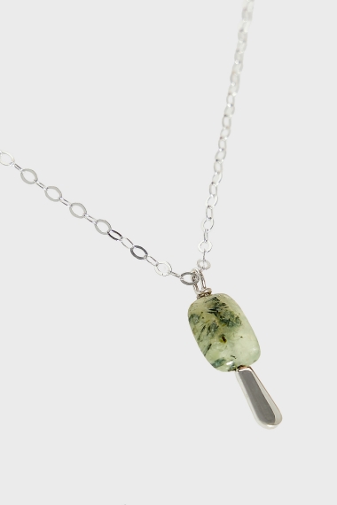 Product Image: PISTACHIO STICK SILVER NECKLACE