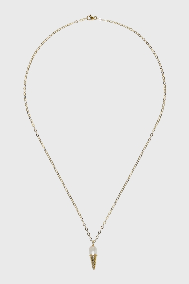 Product Image: PEARL CONE GOLD NECKLACE