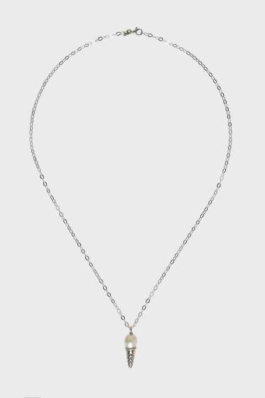 Product Image: PEARL CONE SILVER NECKLACE