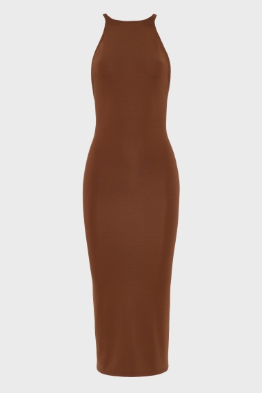 Product Image: NO.26 KNITTED MIDI DRESS BROWN