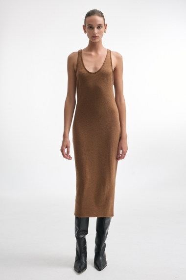 Product Image: WHITNEY SLEEVELESS DRESS BROWN