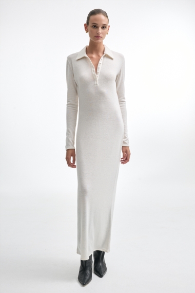 Product Image: WHITNEY LONG SLEEVE DRESS ECRU