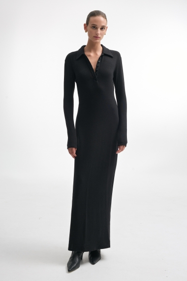 Product Image: WHITNEY LONG SLEEVE DRESS BLACK
