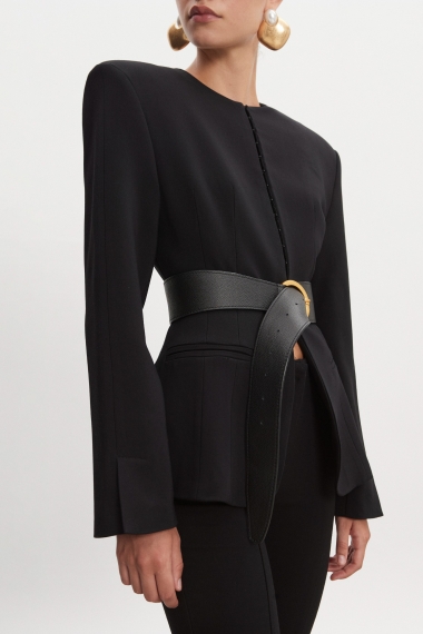Product Image: ZOE LEATHER BELT BLACK