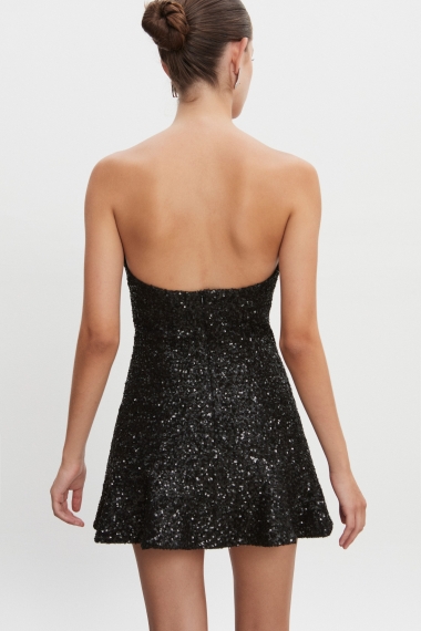 Product Image: ARROW STRAPLESS MINI DRESS BLACK