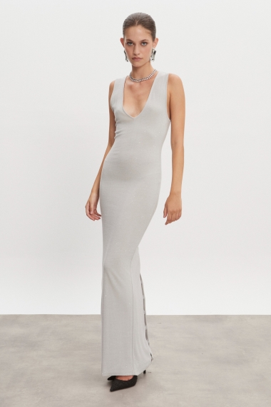 Product Image: MAGNETIC KNITTED MAXI DRESS GREY