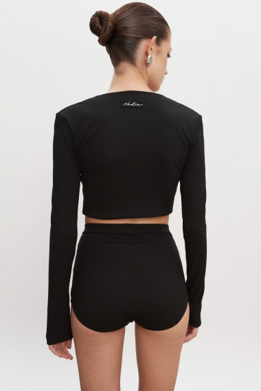 Product Image: BITE CROP TOP BLACK