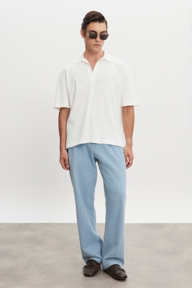 Product Image: JAZZ POLO BLOUSE WOMEN/MEN WHITE