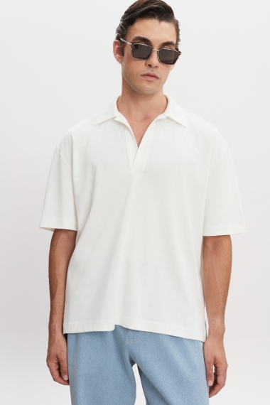 Product Image: JAZZ POLO BLOUSE WOMEN/MEN WHITE