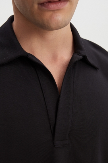 Product Image: JAZZ POLO BLOUSE WOMEN/MEN BLACK