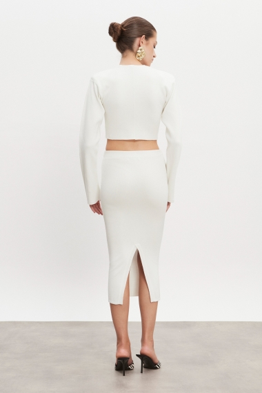 Product Image: HEAVEN KNITTED CARDIGAN TOP OFFWHITE