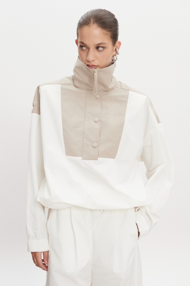 Product Image: PAOLO WIND ANORAK WOMEN WHITE/GREIGE