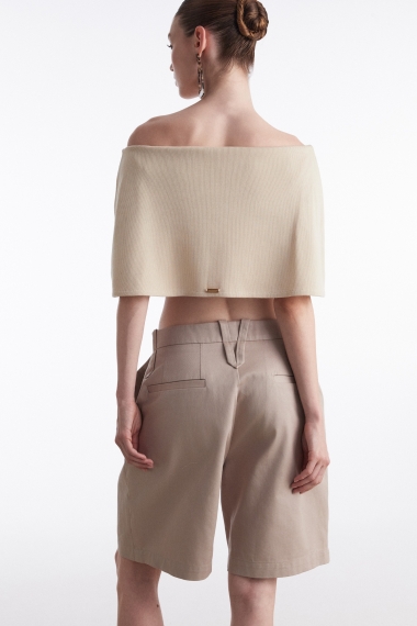 Product Image: FINE LINE KNITTED TOP BEIGE