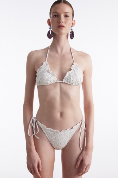 Product Image: BLACK PEARL TRIANGLE BIKINI WHITE