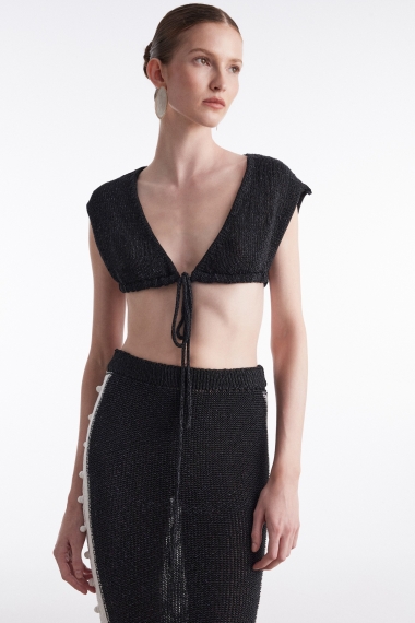 Product Image: VOYAGE KNITTED TOP BLACK