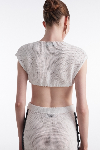 Product Image: VOYAGE KNITTED TOP WHITE