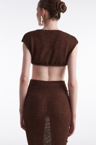 Product Image: VOYAGE KNITTED TOP BROWN