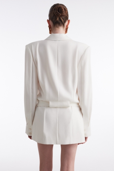Product Image: LETICIA BLAZER DRESS WHITE