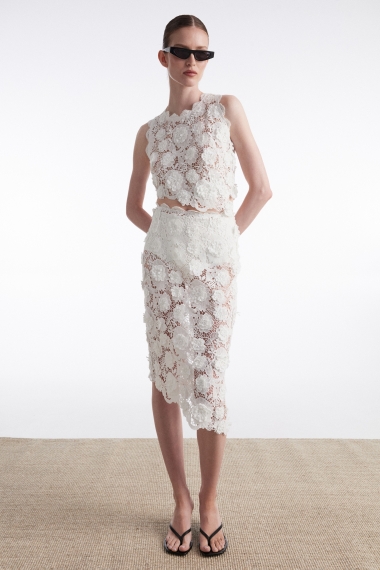 Product Image: CHARLOTTE MIDI SKIRT WHITE
