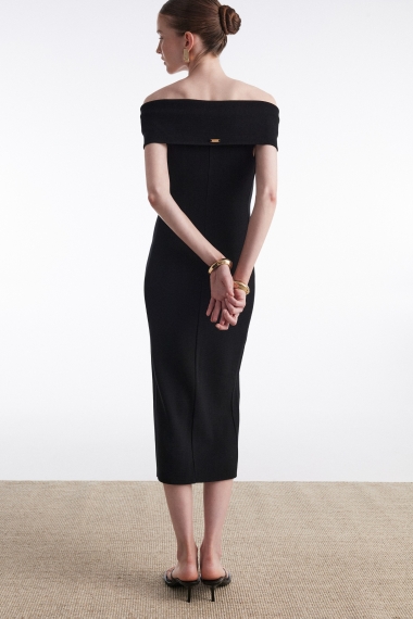 Product Image: FINE LINE MIDI DRESS BLACK