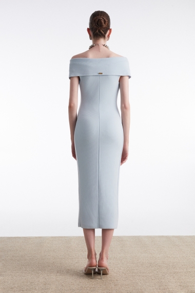 Product Image: FINE LINE KNITTED MIDI DRESS CIEL