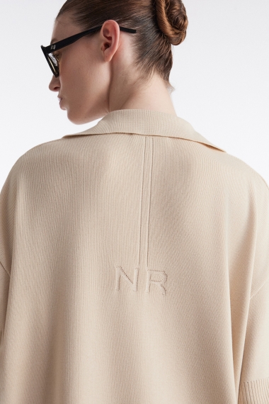Product Image: FINE LINE KNITTED POLO SHIRT BEIGE