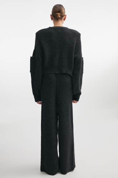 Product Image: DONNA KNITTED TROUSERS ANTHRACITE