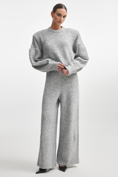 Product Image: DONNA KNITTED TROUSERS GREY