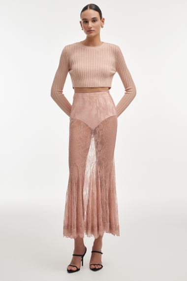Product Image: VEIL MAXI SKIRT PINK