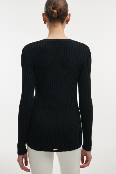 Product Image: FEMME KNITTED CARDIGAN BLACK