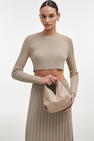 Product Image: SIENA LEATHER BAG GREIGE
