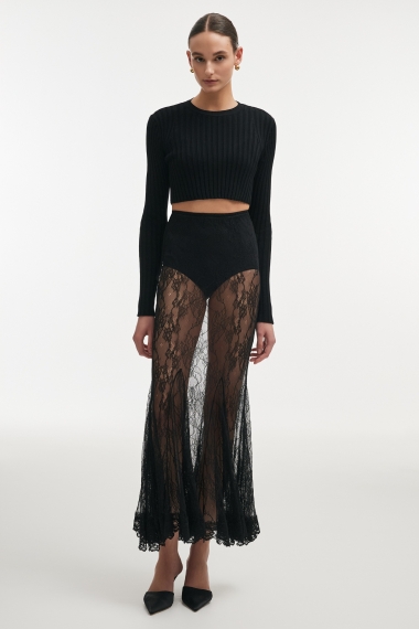 Product Image: VEIL MAXI SKIRT BLACK