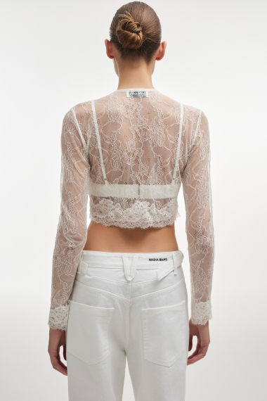 Product Image: VEIL CARDIGAN TOP WHITE