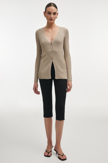 Product Image: FEMME KNITTED CARDIGAN GREIGE