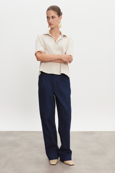 Product Image: JAZZ POLO BLOUSE BEIGE WOMEN/MEN
